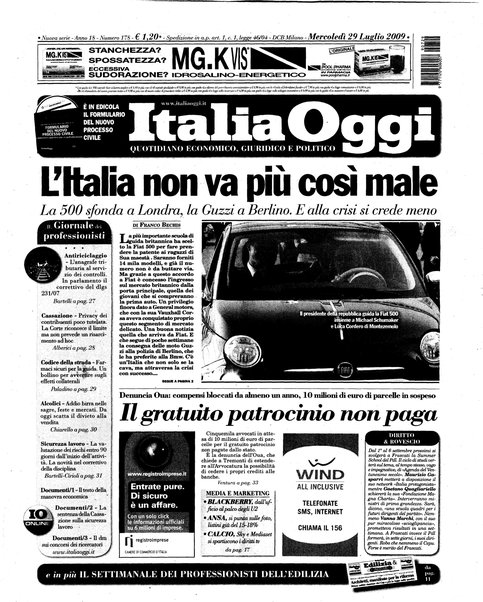 Italia oggi : quotidiano di economia finanza e politica